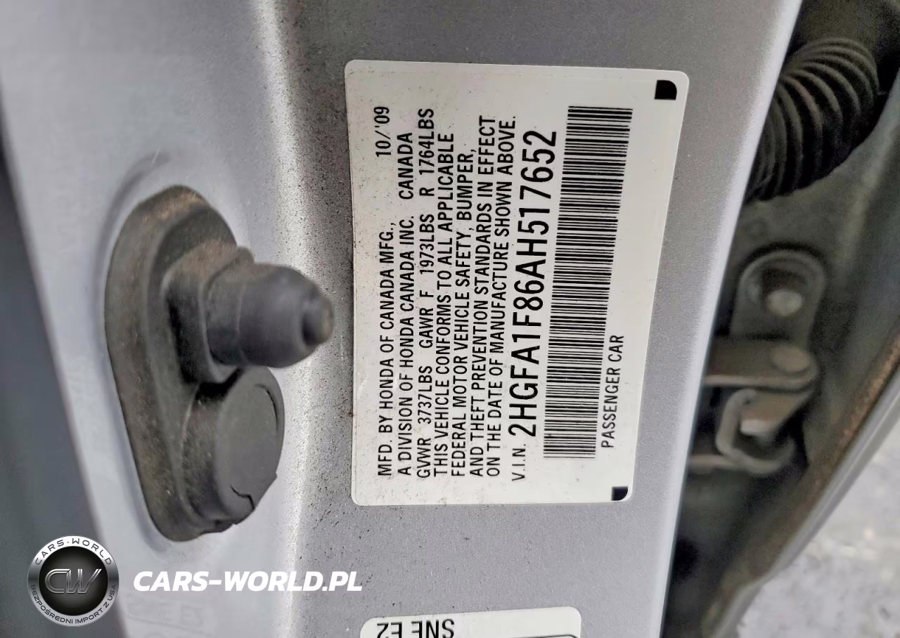 2010 Honda Civic Ex VIN:2HGFA1F86AH517652 - 12