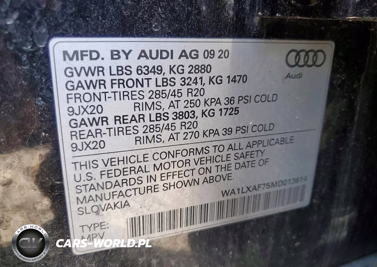 2021 Audi Q7 Premium Plus VIN:WA1LXAF75MD013614 - 13