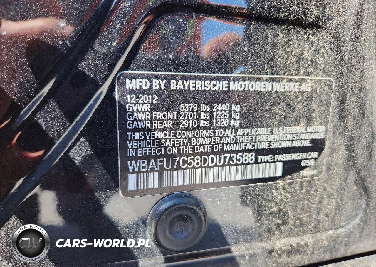 2013 BMW 535 Xi VIN:WBAFU7C58DDU73588 - 12