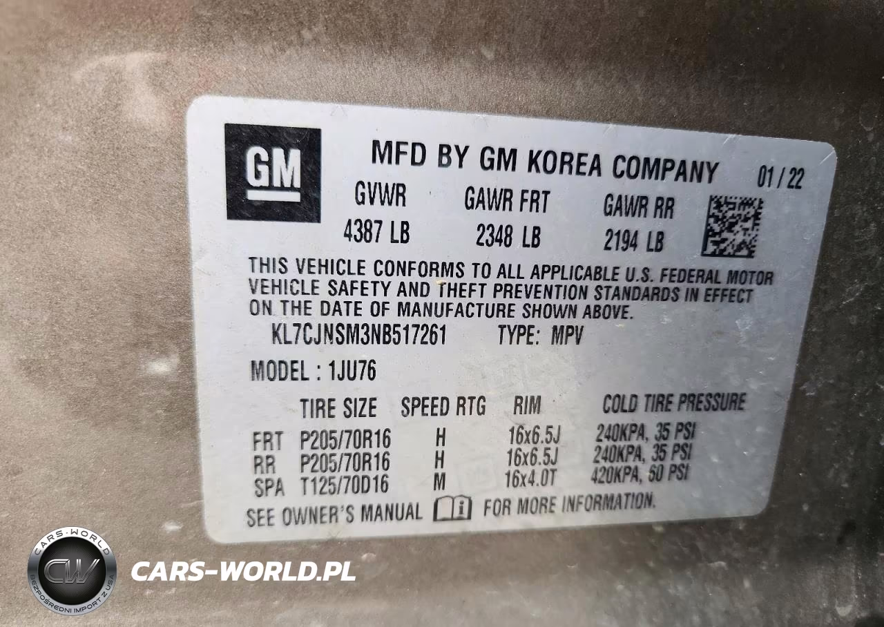 2022 Chevrolet Trax Ls VIN:KL7CJNSM3NB517261 - 13