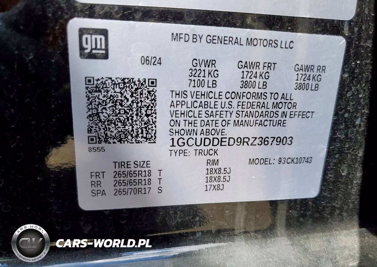 2024 Chevrolet Silverado K1500 Lt VIN:1GCUDDED9RZ367903 - 12
