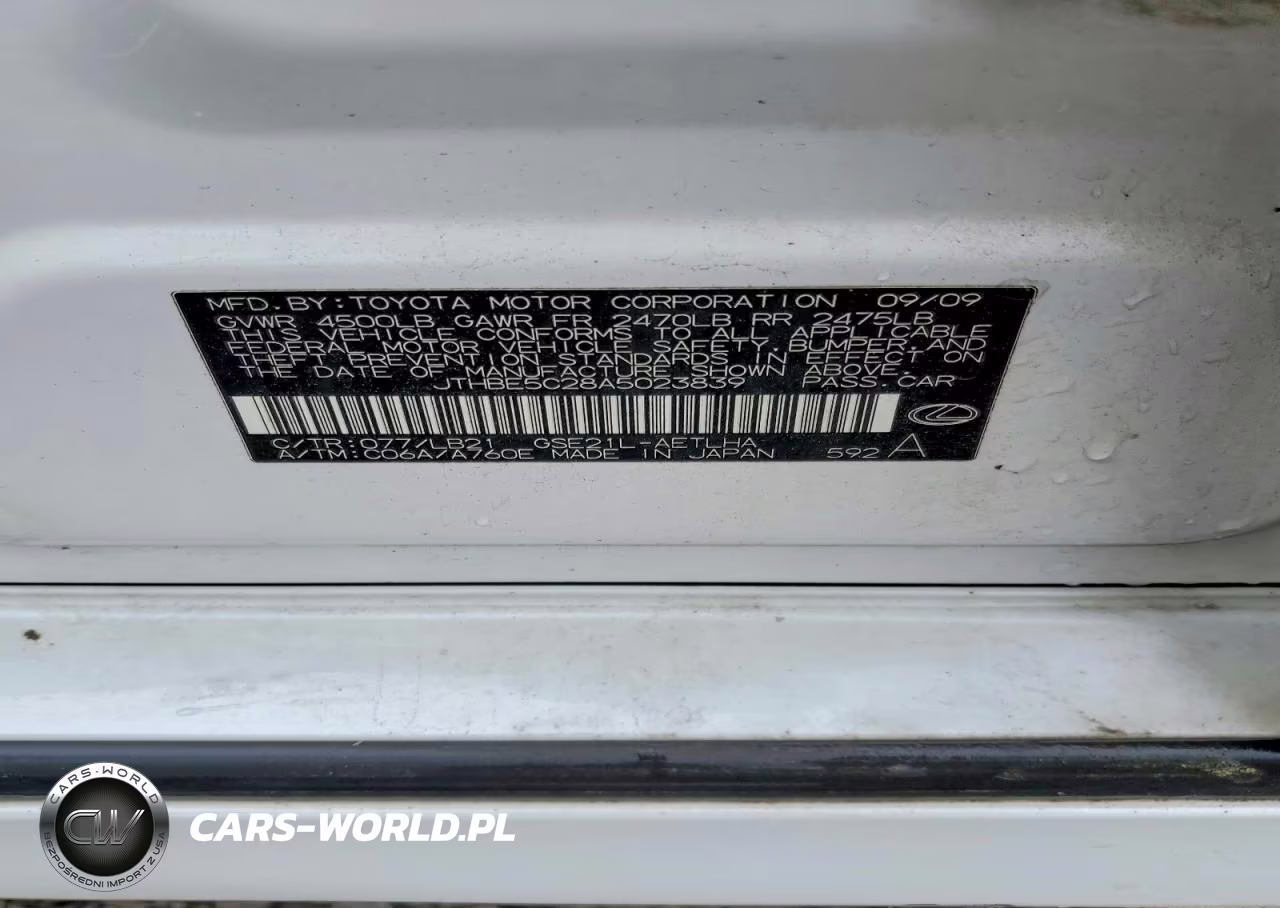 2010 Lexus Is 350 VIN:JTHBE5C28A5023839 - 12