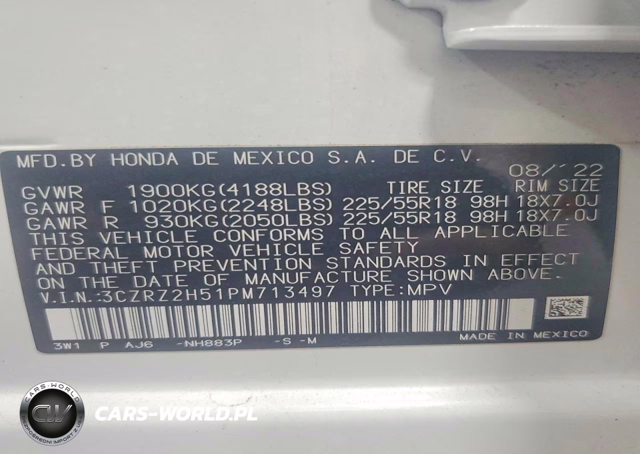 2023 Honda Hr-V Sport VIN:3CZRZ2H51PM713497 - 13