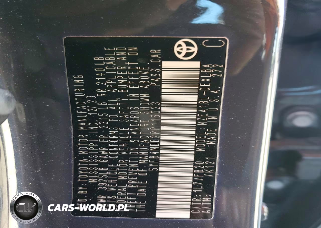 2024 Toyota Corolla Le VIN:5YFB4MDE2RP116023 - 12