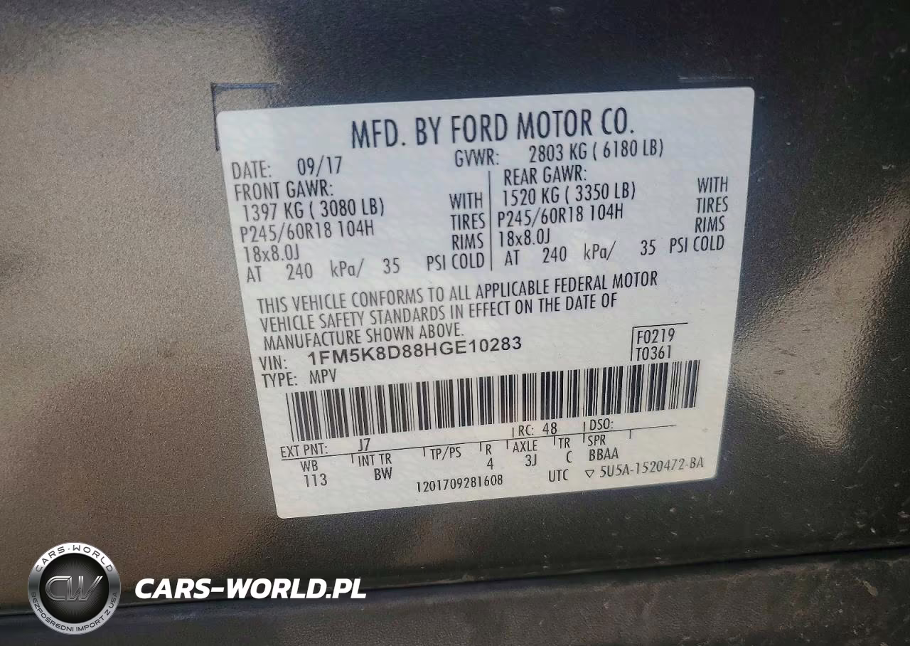 2017 Ford Explorer Xlt VIN:1FM5K8D88HGE10283 - 13