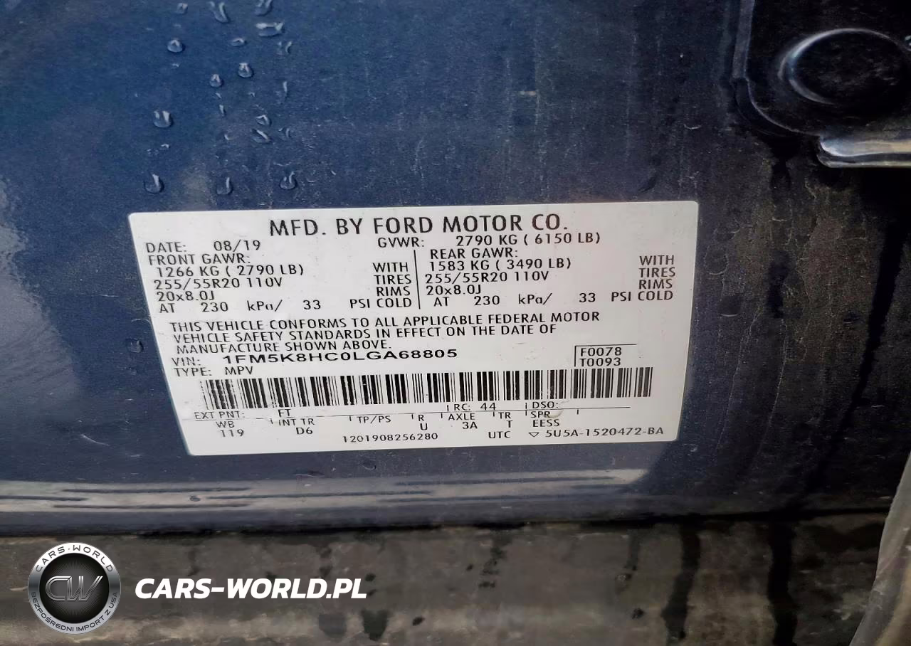 2020 Ford Explorer Platinum VIN:1FM5K8HC0LGA68805 - 13
