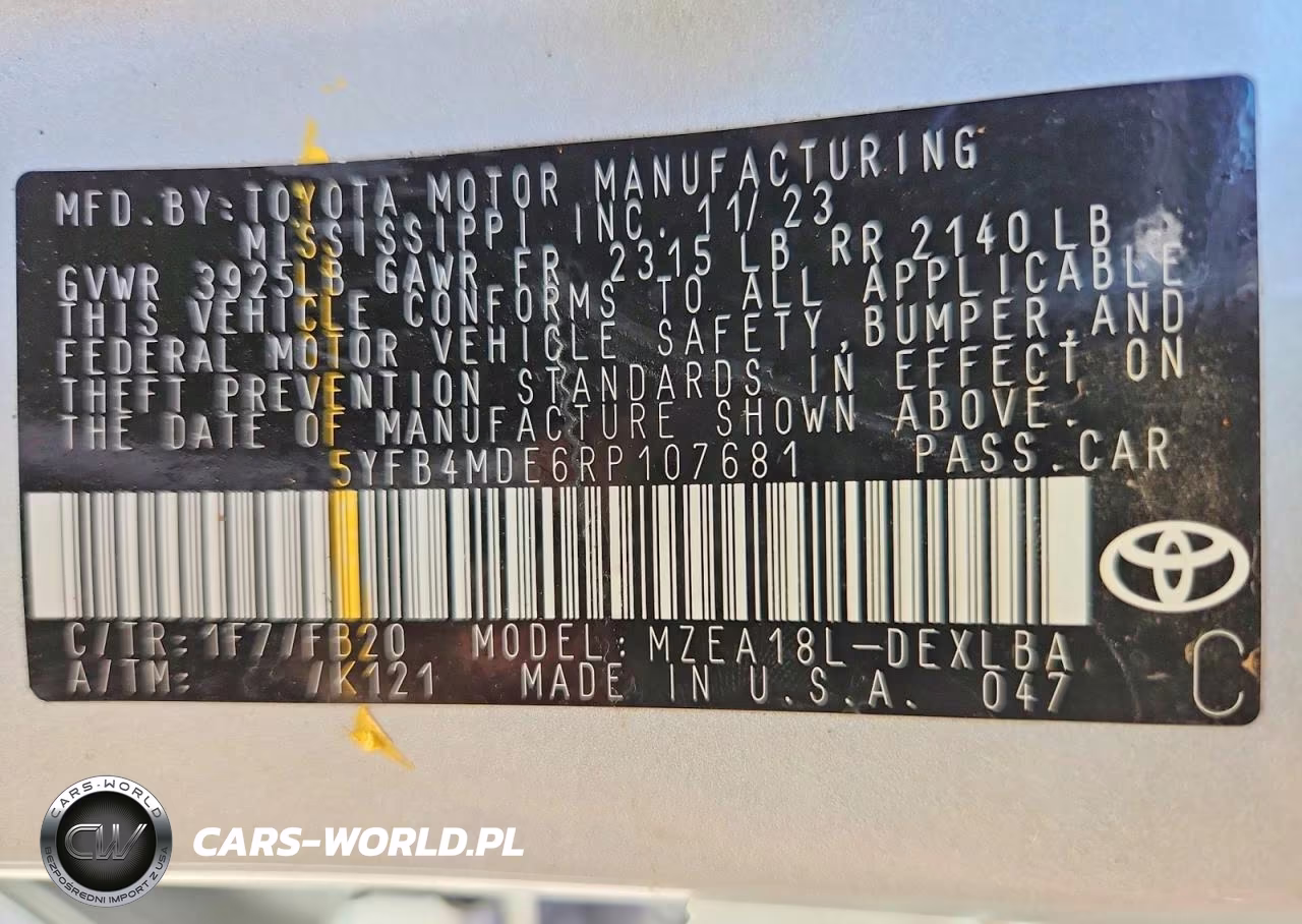 2024 Toyota Corolla Le VIN:5YFB4MDE6RP107681 - 13