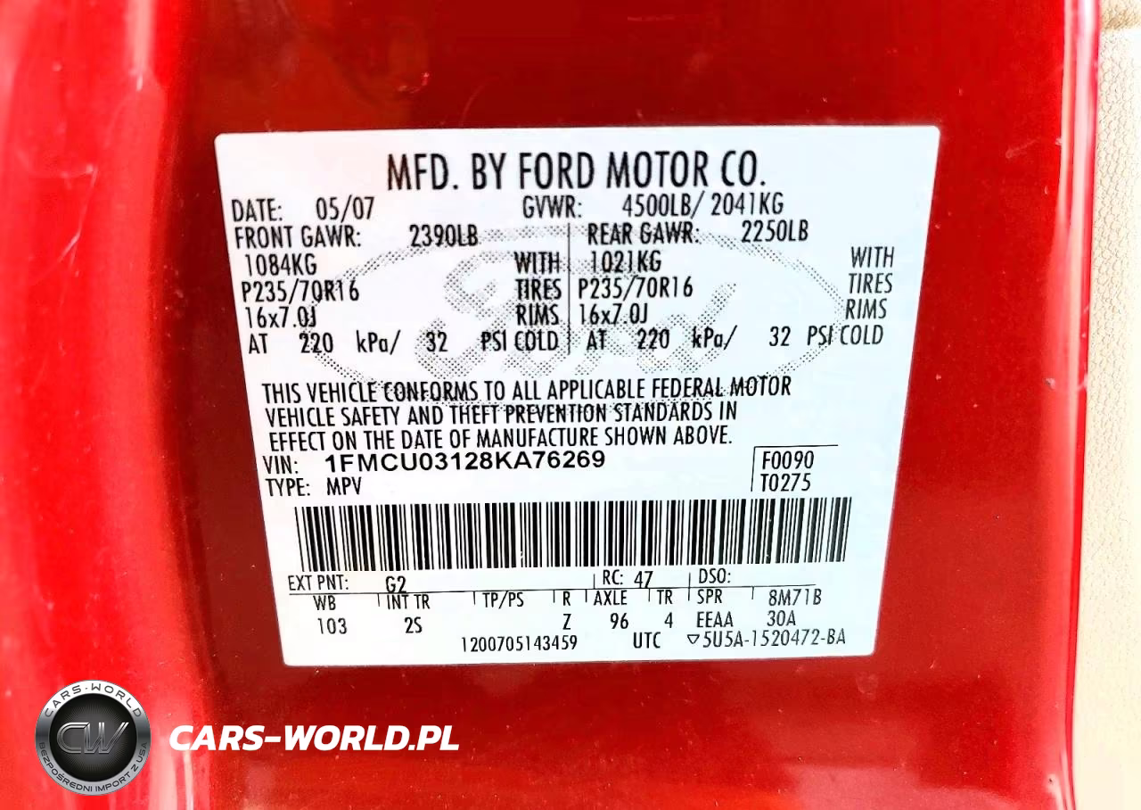 2008 Ford Escape Xlt VIN:1FMCU03128KA76269 - 12