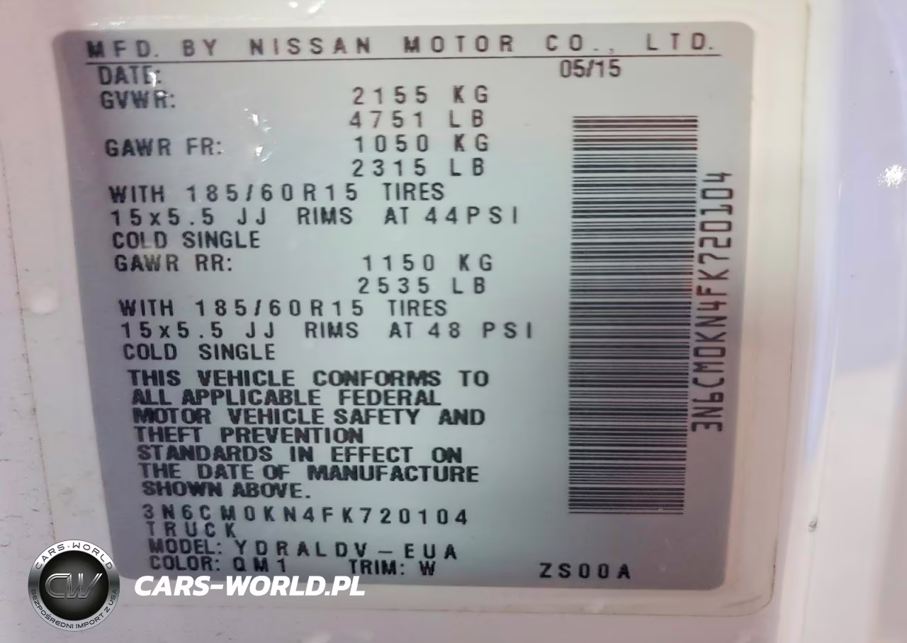2015 Nissan Nv200 S VIN:3N6CM0KN4FK720104 - 13