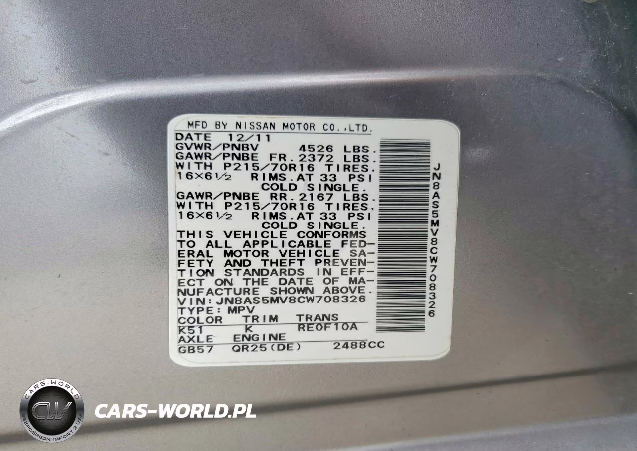 2012 Nissan Rogue S VIN:JN8AS5MV8CW708326 - 13