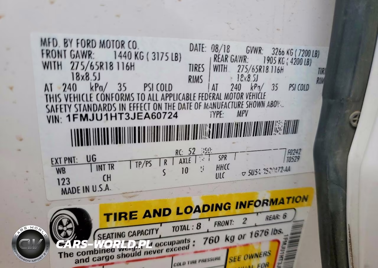 2018 Ford Expedition Xlt VIN:1FMJU1HT3JEA60724 - 14
