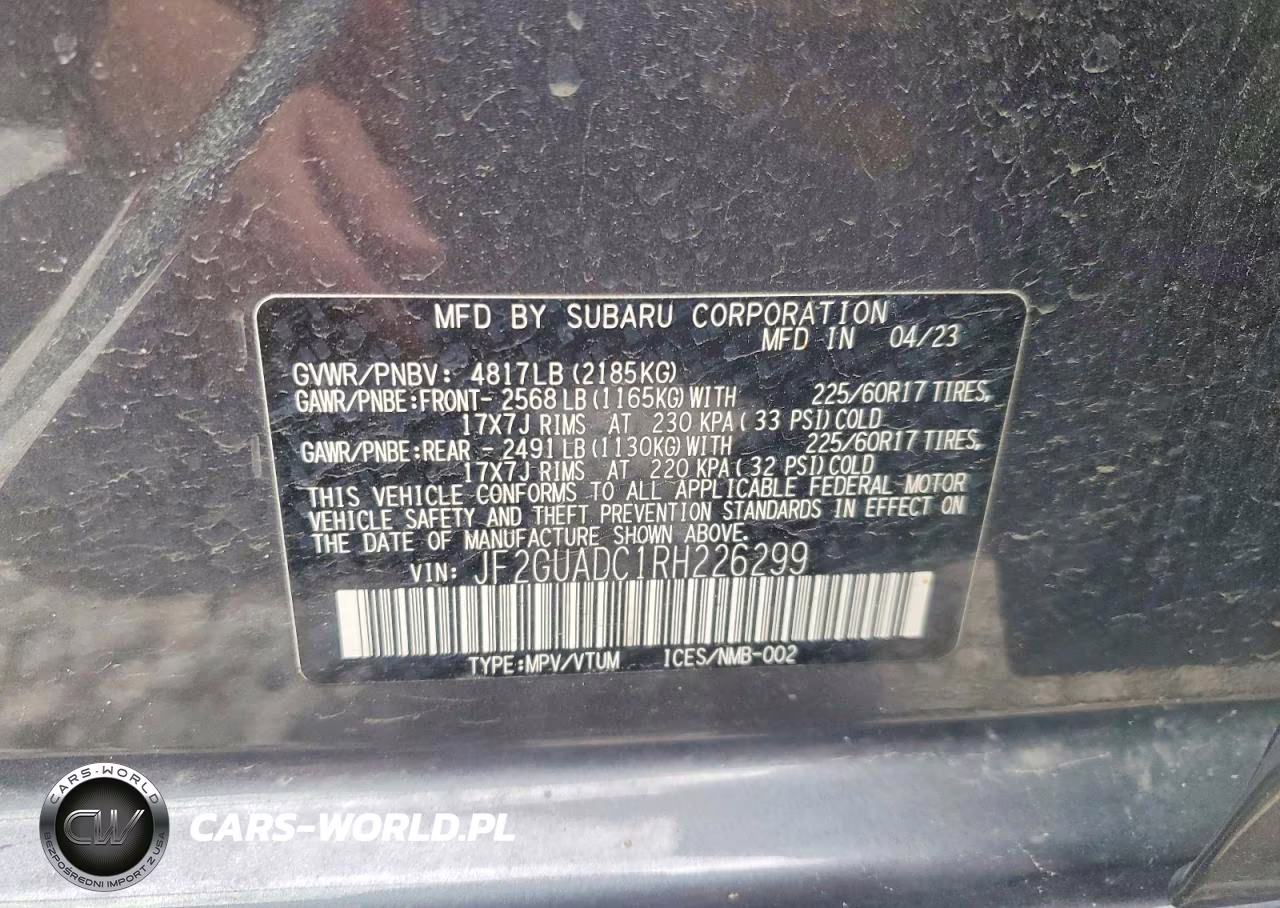2024 Subaru Crosstrek Premium VIN:JF2GUADC1RH226299 - 13