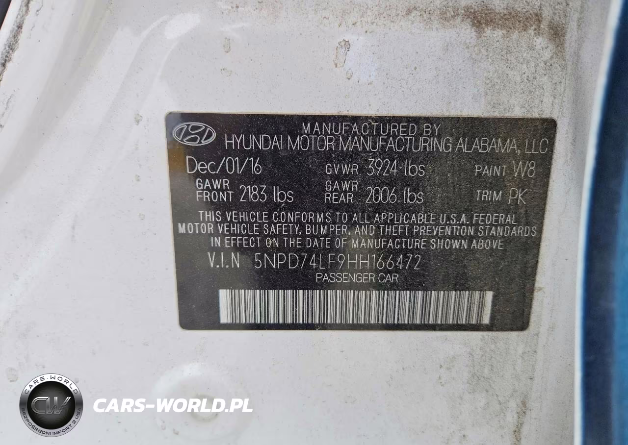2017 Hyundai Elantra Se VIN:5NPD74LF9HH166472 - 12