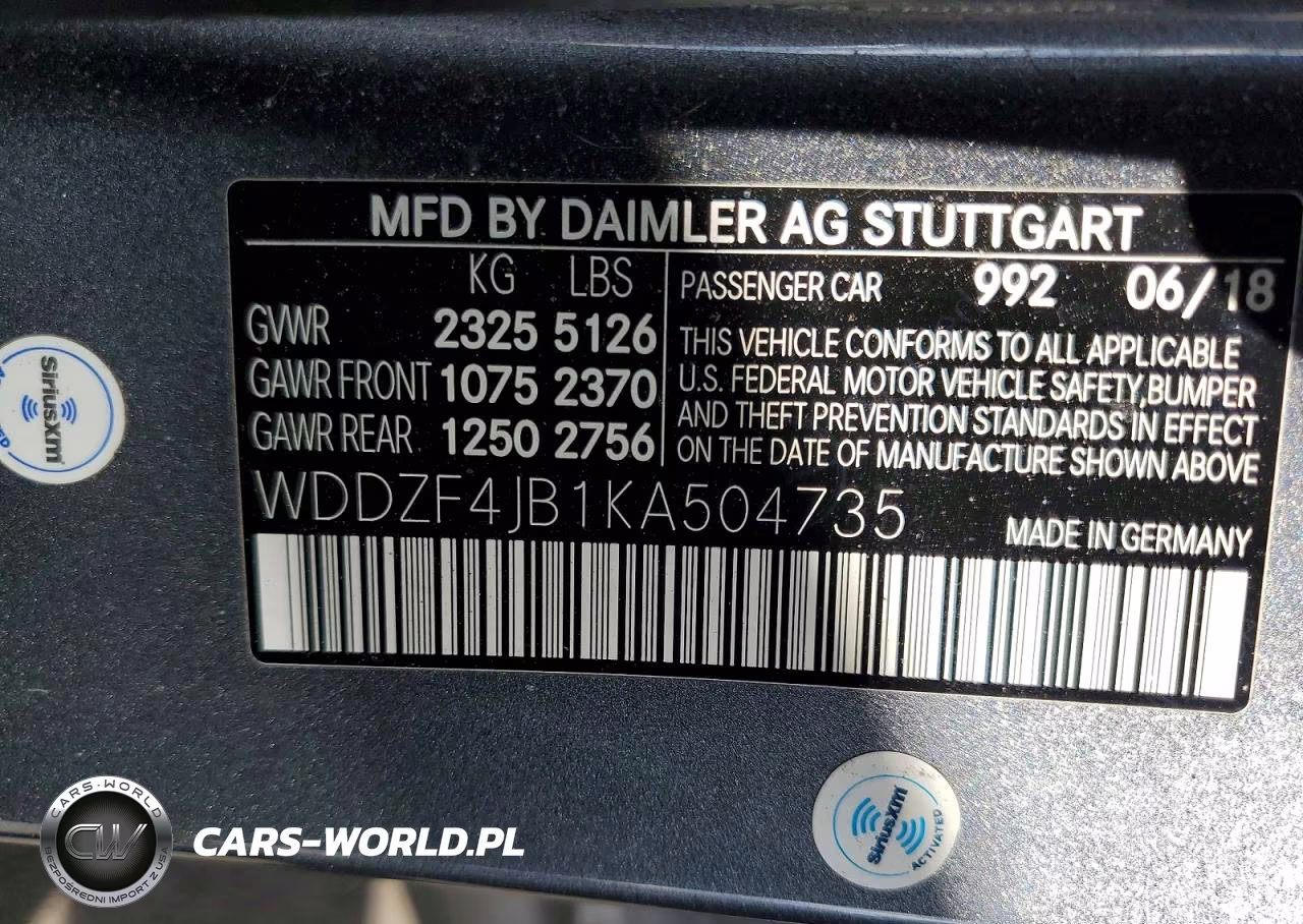 2019 Mercedes-Benz E 300 VIN:WDDZF4JB1KA504735 - 12