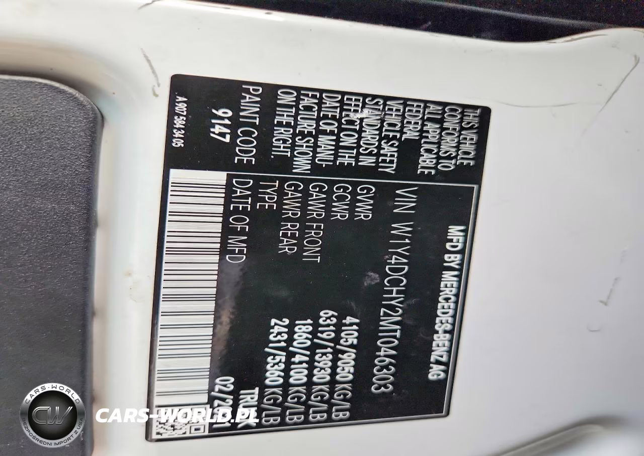 2021 Mercedes Benz Sprinter 2500 Delivery Van VIN:W1Y4DCHY2MT046303 - 13