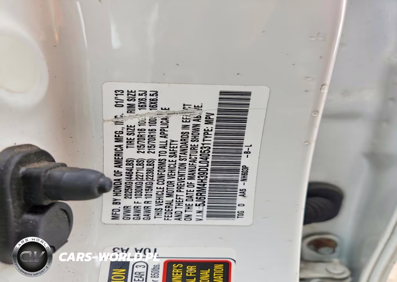2013 Honda Cr-V Lx VIN:5J6RM4H39DL040531 - 14