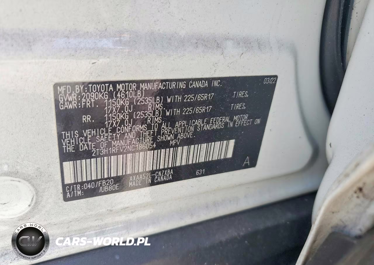 2022 Toyota Rav4 Le VIN:2T3H1RFV2NC186054 - 13