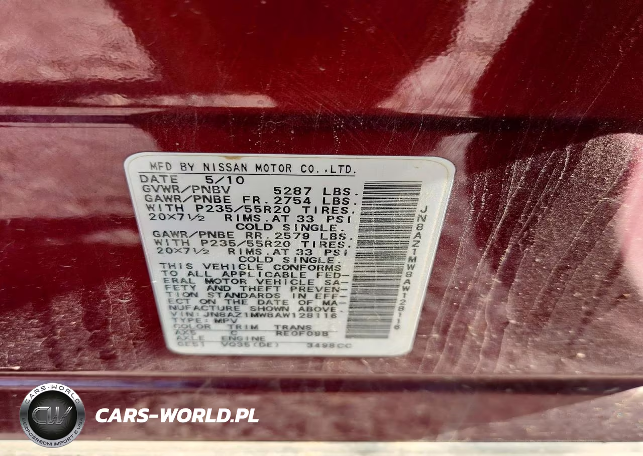 2010 Nissan Murano S VIN:JN8AZ1MW8AW128116 - 14