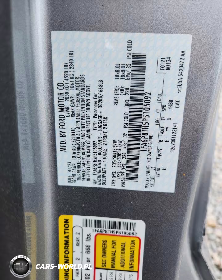 2023 Ford Mustang VIN:1FA6P8TH5P5105092 - 13