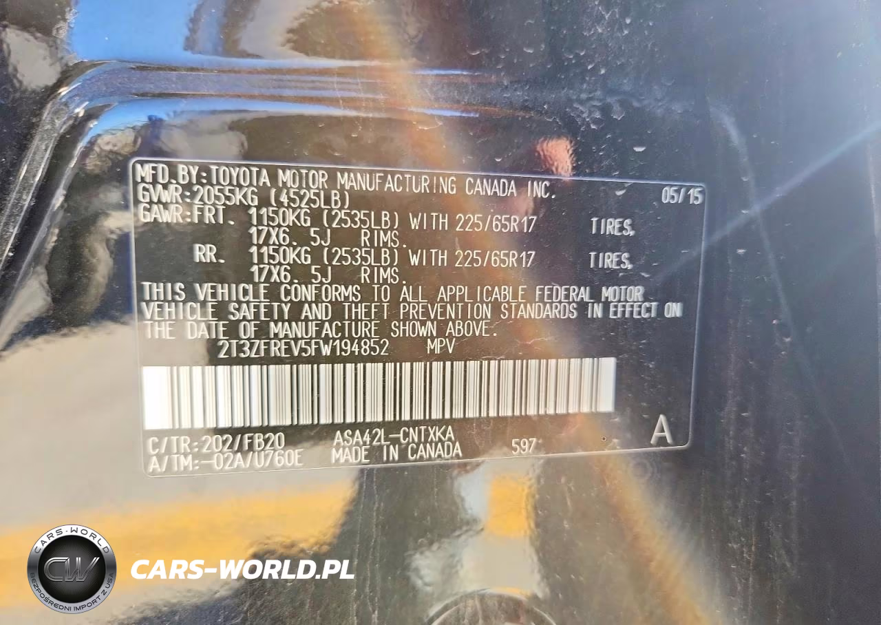 2015 Toyota Rav4 Le VIN:2T3ZFREV5FW194852 - 13