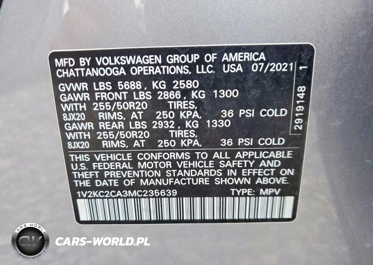 2021 Volkswagen Atlas Cross Sport Se VIN:1V2KC2CA3MC235639 - 13