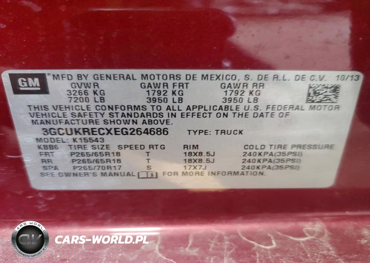 2014 Chevrolet Silverado K1500 Lt VIN:3GCUKRECXEG264686 - 13