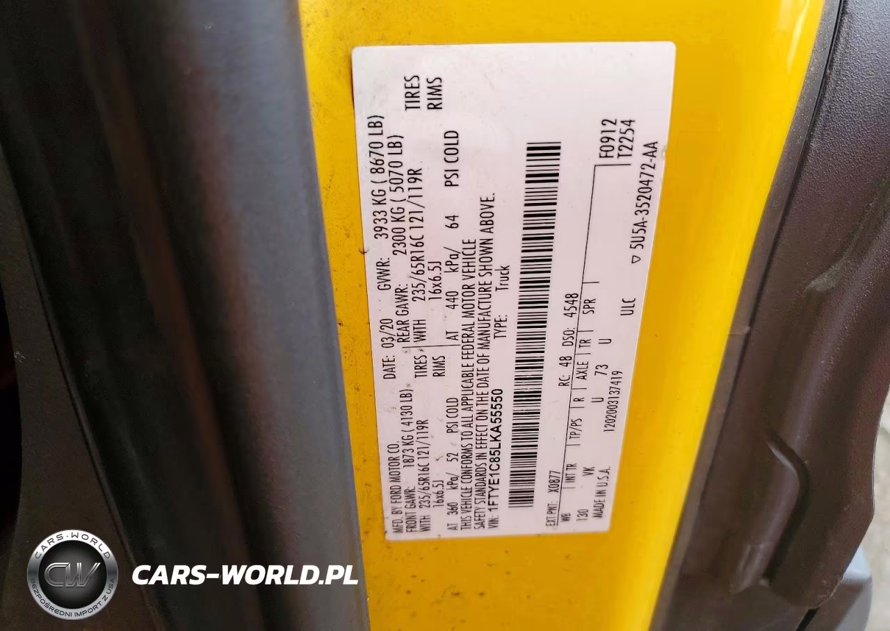 2020 Ford Transit 150 Delivery Van VIN:1FTYE1C85LKA55550 - 13