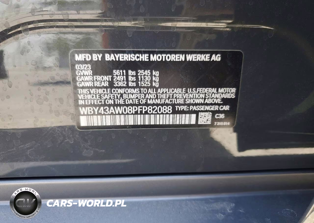 2023 BMW I4 Edrive 35 VIN:WBY43AW08PFP82088 - 12