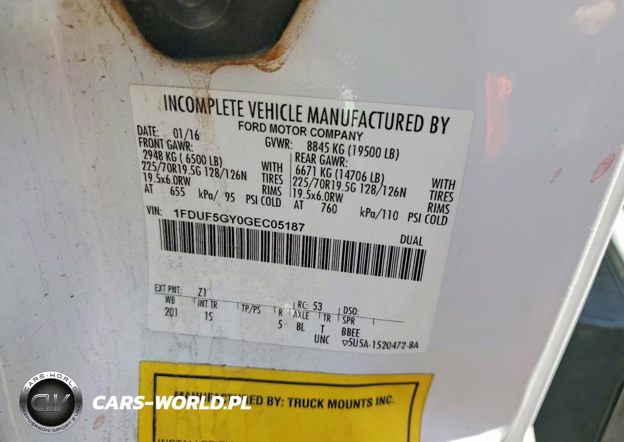 2016 Ford F550 Super Duty VIN:1FDUF5GY0GEC05187 - 13