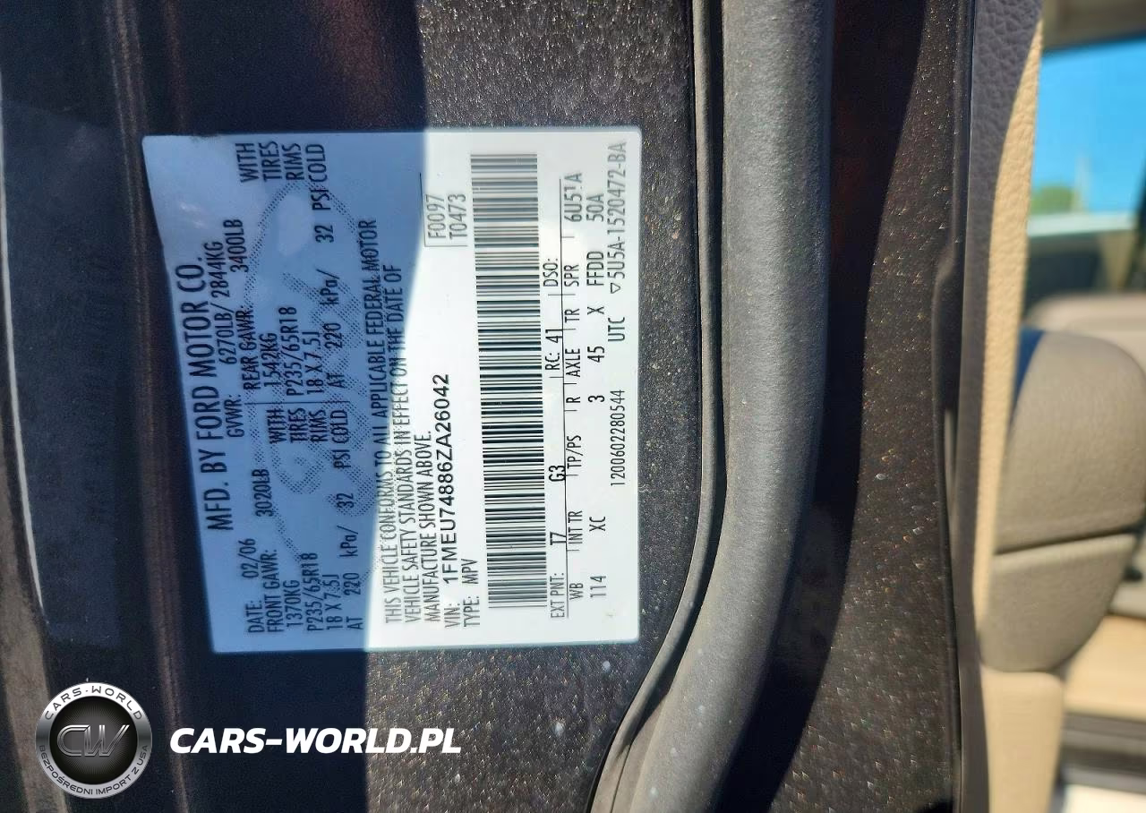2006 Ford Explorer Eddie Bauer VIN:1FMEU74886ZA26042 - 13