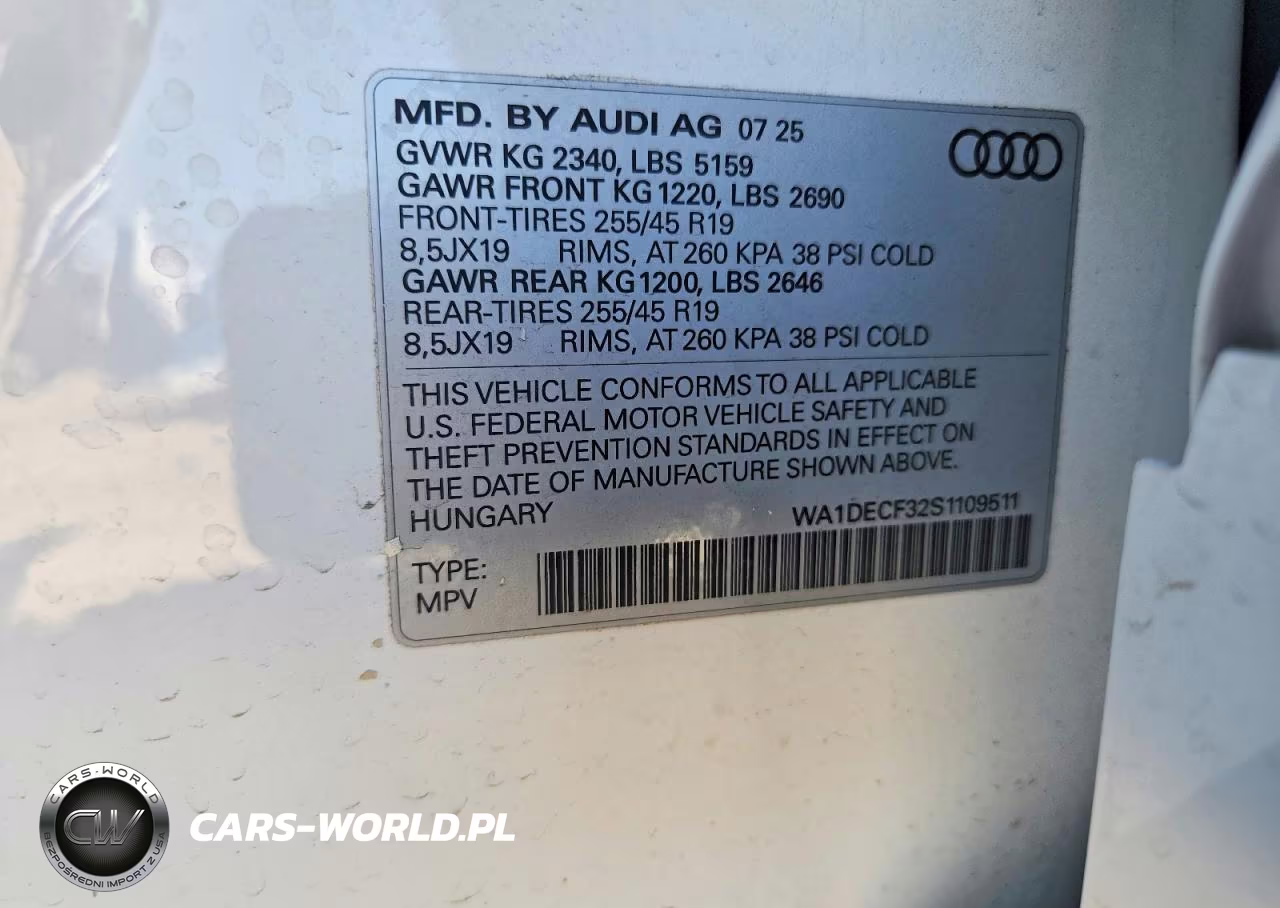 2025 Audi Q3 Premium S Line 45 VIN:WA1DECF32S1109511 - 13