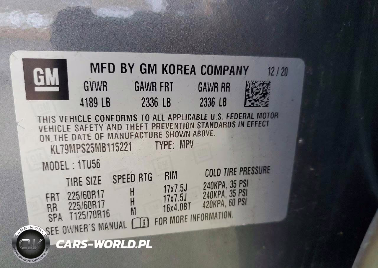 2021 Chevrolet Trailblazer Lt VIN:KL79MPS25MB115221 - 14