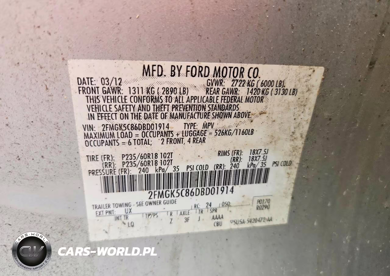 2013 Ford Flex Sel VIN:2FMGK5C86DBD01914 - 13