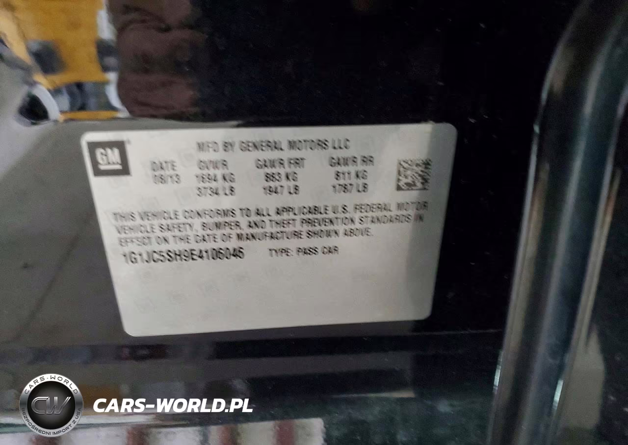 2014 Chevrolet Sonic Lt VIN:1G1JC5SH9E4106046 - 12