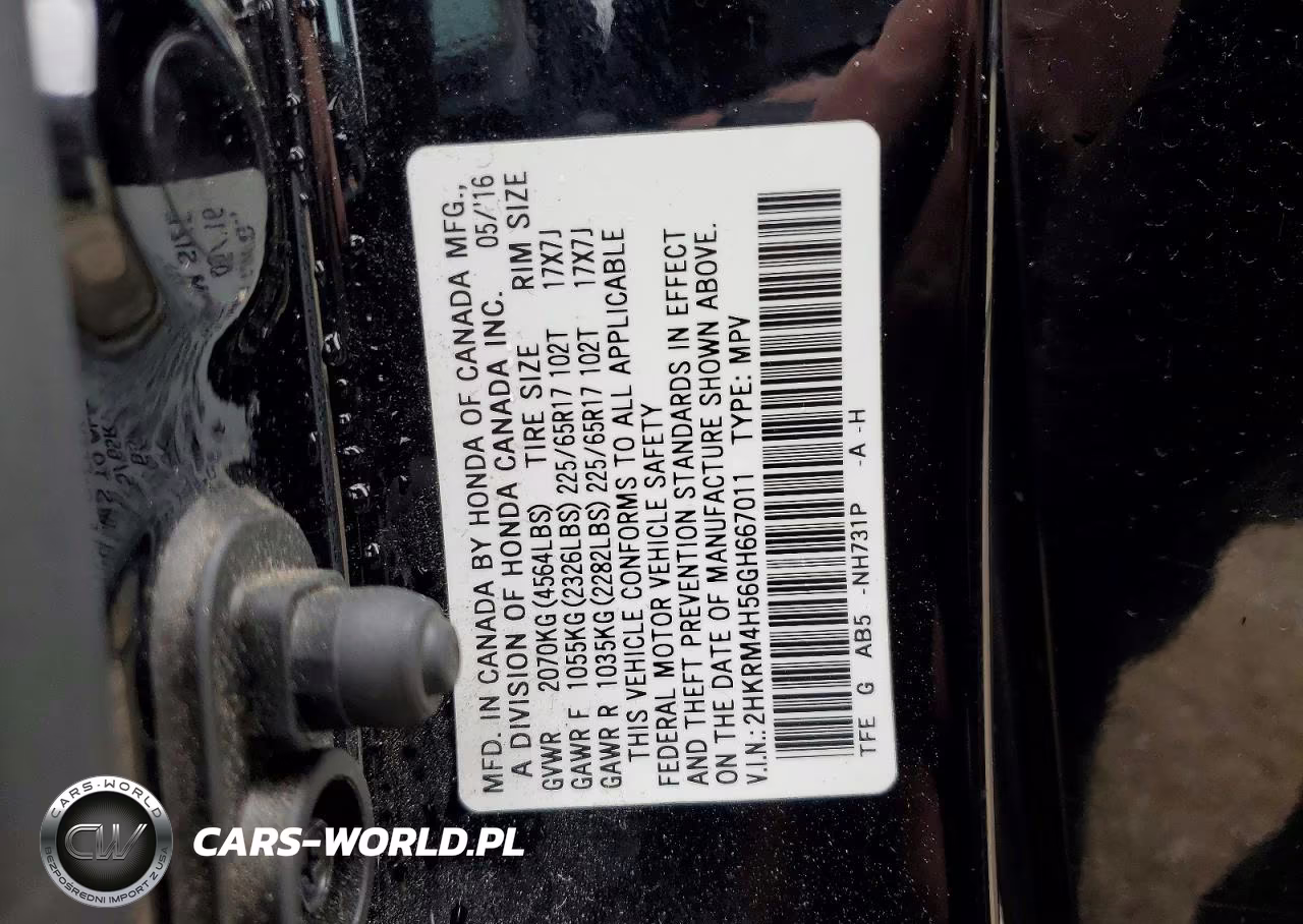 2016 Honda Cr-V Ex VIN:2HKRM4H56GH667011 - 13