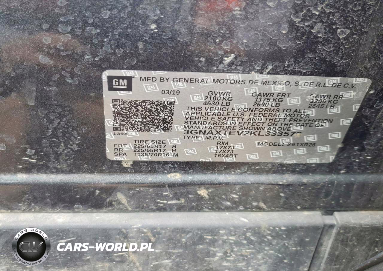 2019 Chevrolet Equinox Lt VIN:3GNAXTEV2KL333576 - 13