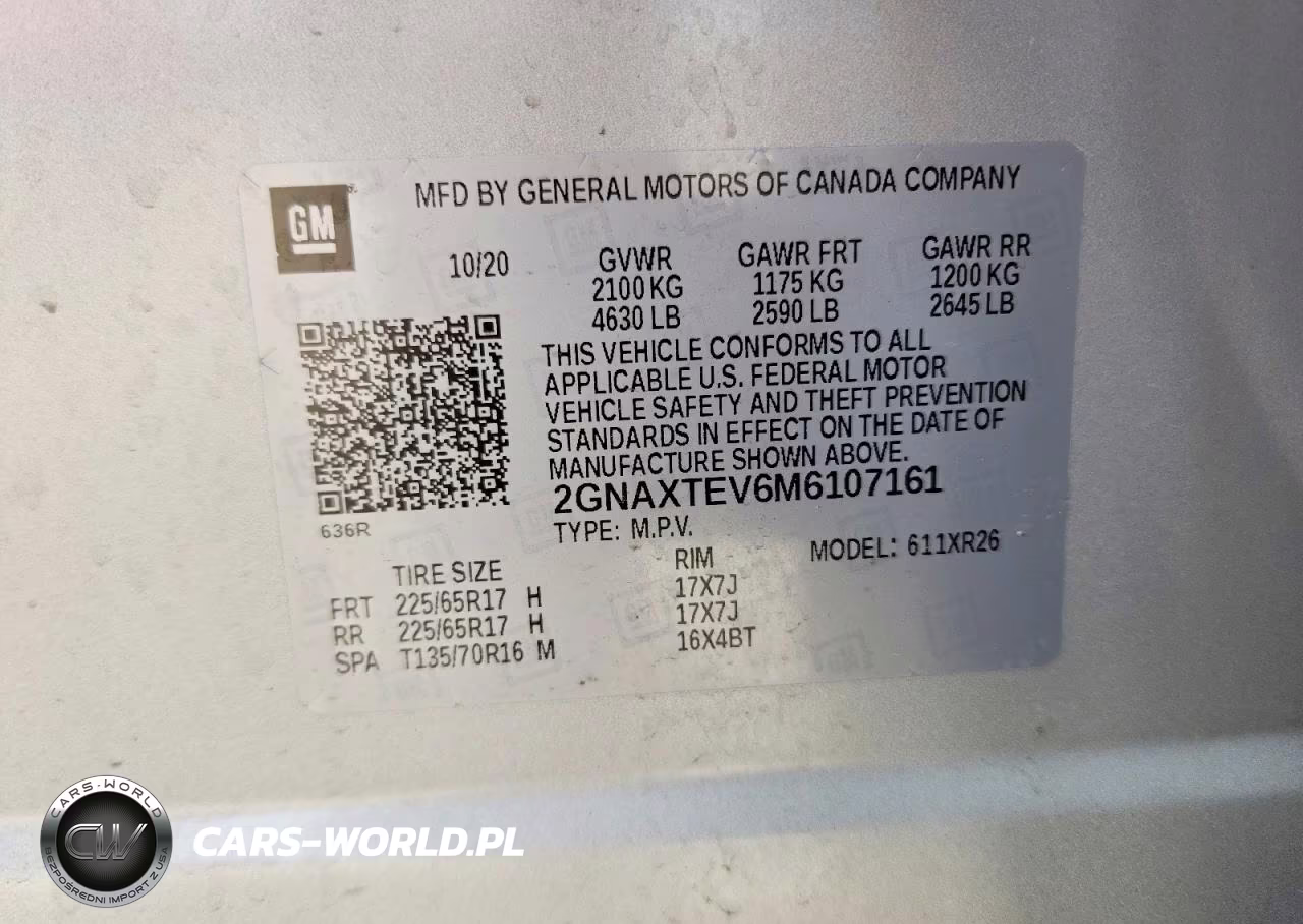 2021 Chevrolet Equinox Lt VIN:2GNAXTEV6M6107161 - 13