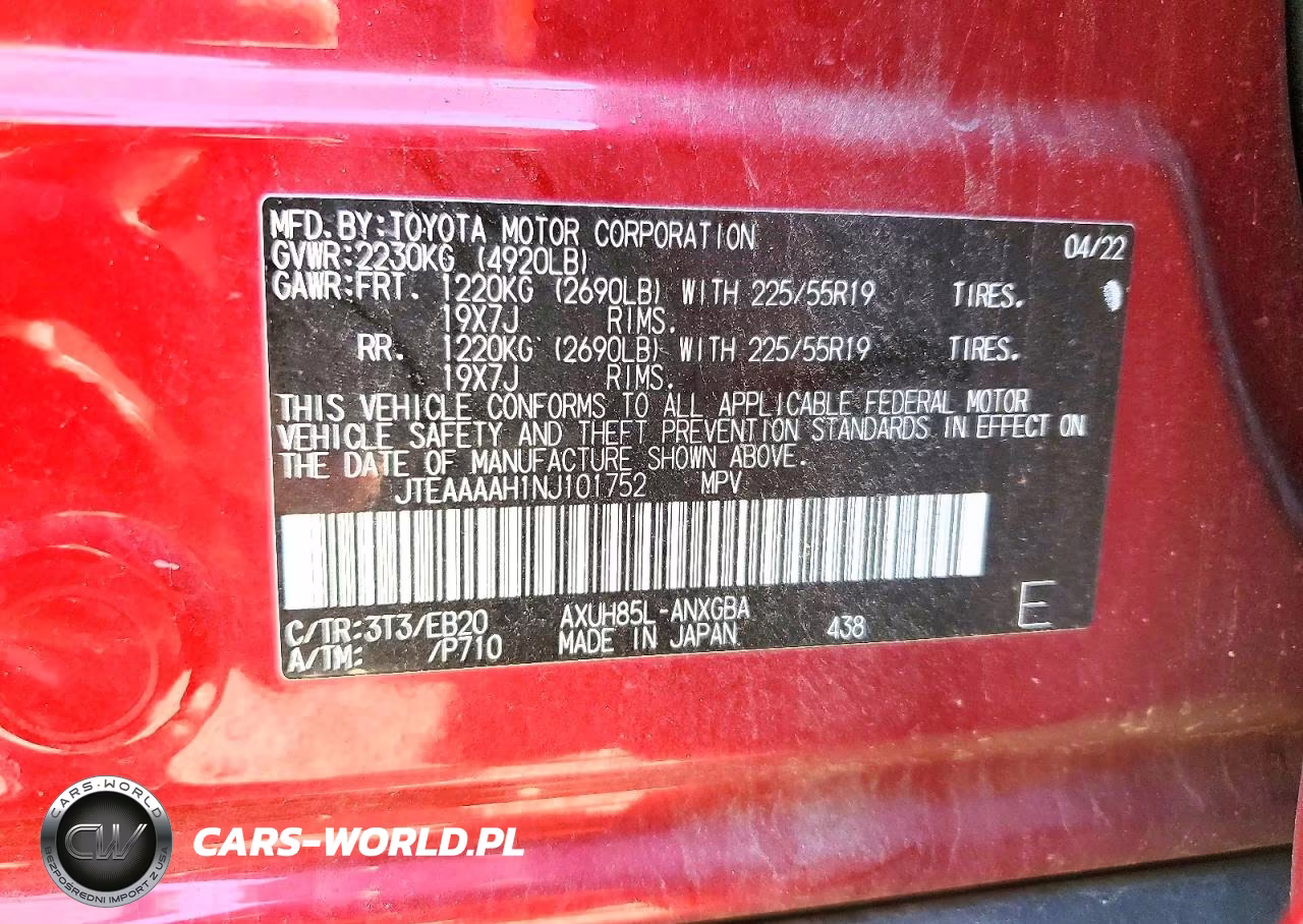 2022 Toyota Venza Xle VIN:JTEAAAAH1NJ101752 - 13