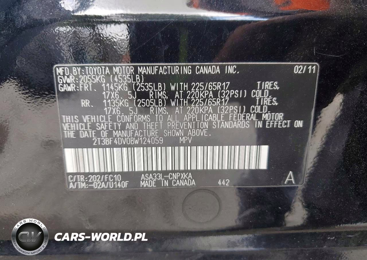 2011 Toyota Rav4 Base VIN:2T3BF4DV0BW124059 - 14