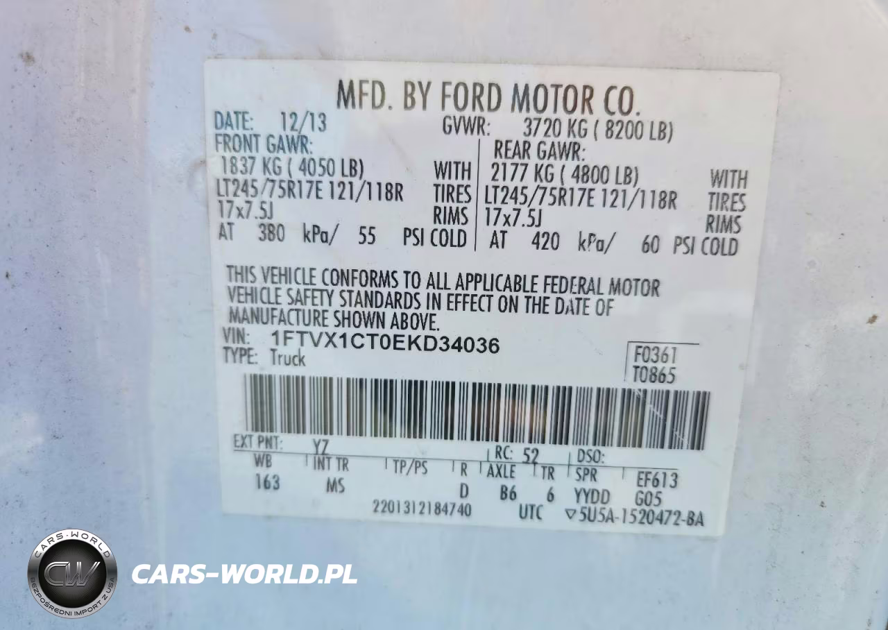2014 Ford F150 Super Cab VIN:1FTVX1CT0EKD34036 - 12