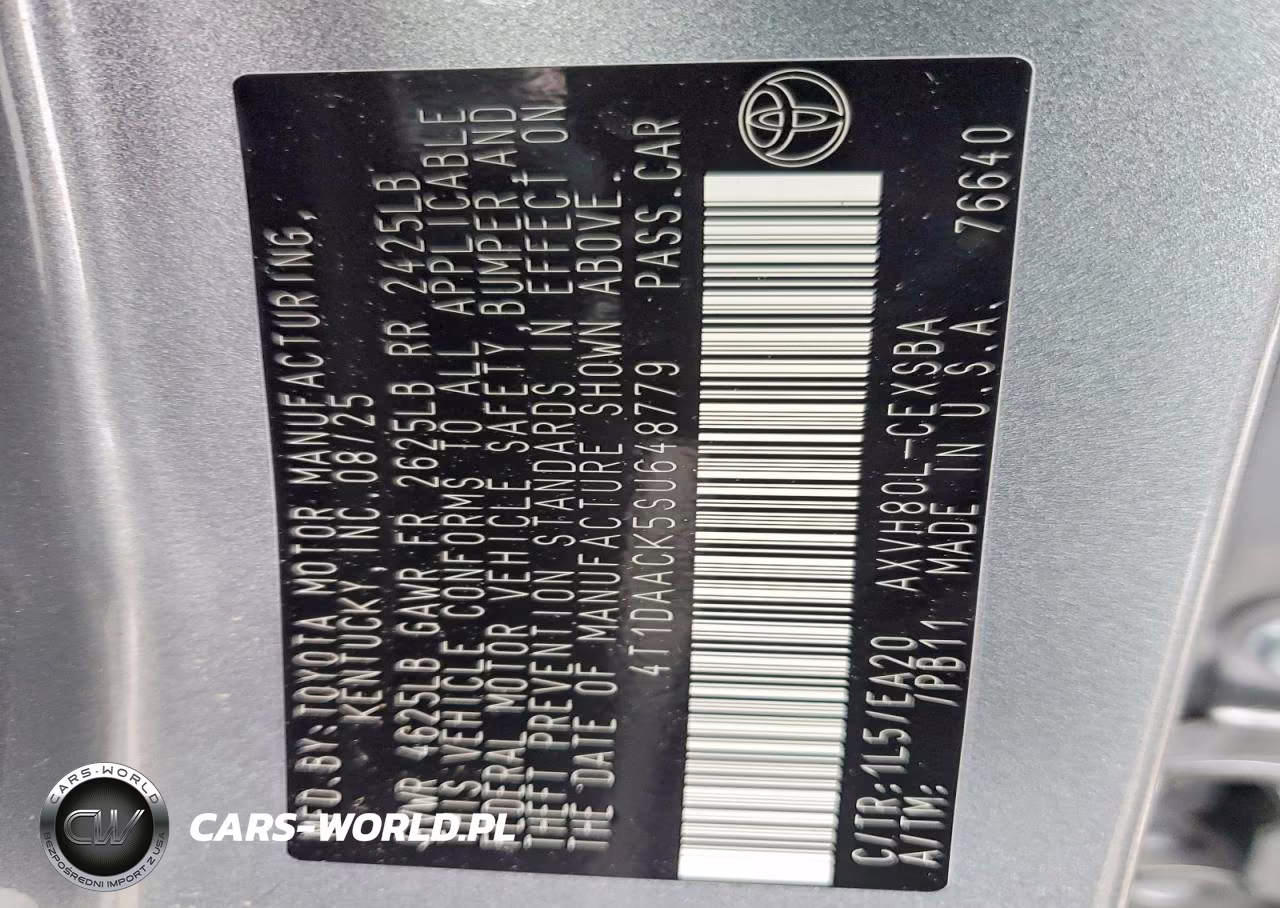 2025 Toyota Camry Se VIN:4T1DAACK5SU648779 - 12