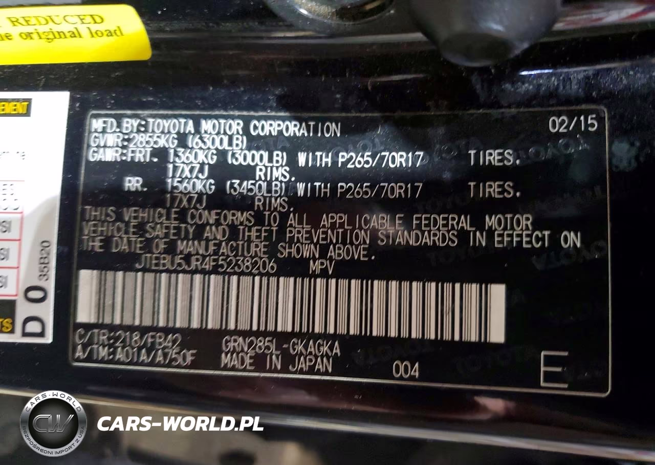 2015 Toyota 4Runner Sr5 VIN:JTEBU5JR4F5238206 - 13
