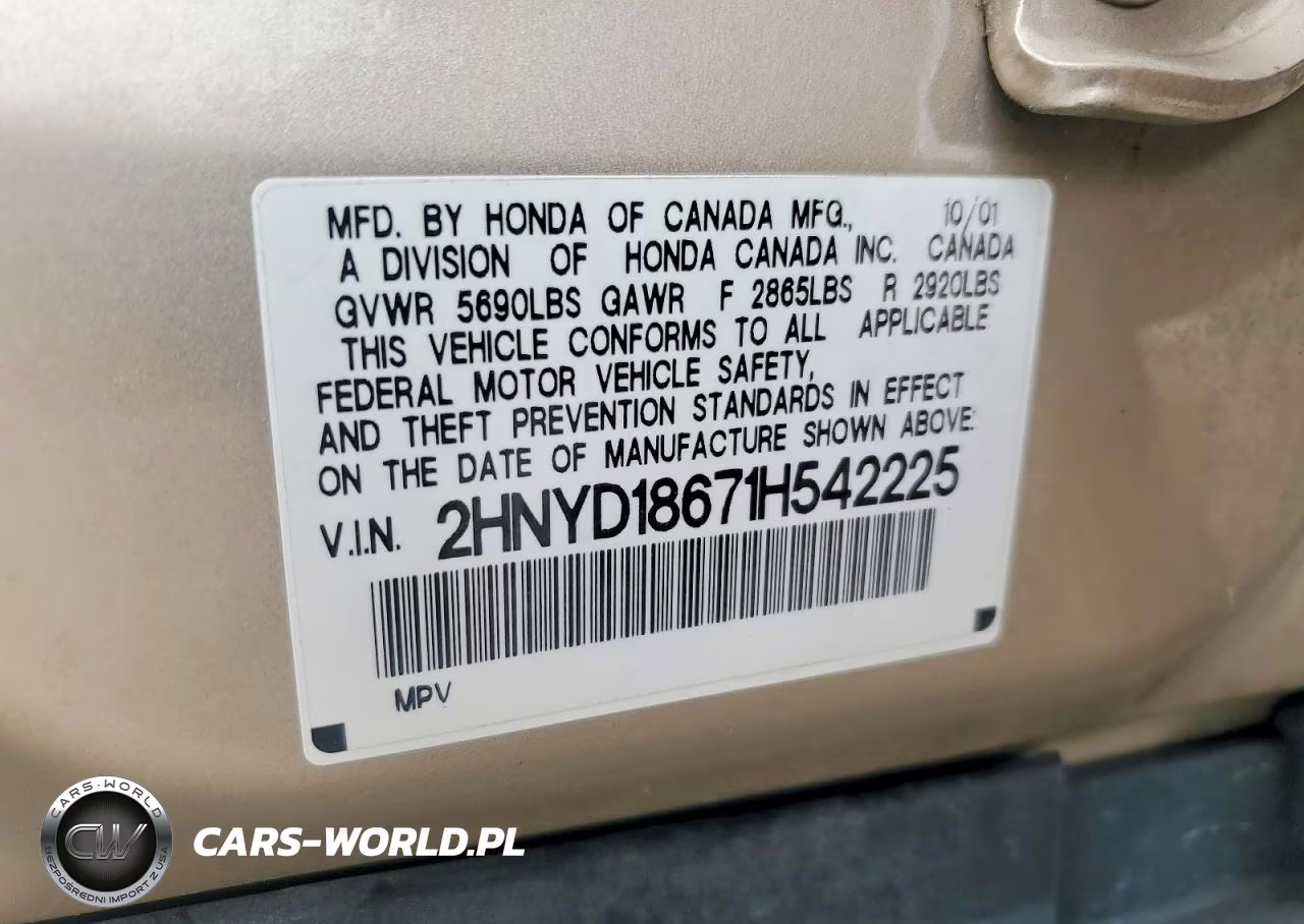 2001 Acura Mdx Touring VIN:2HNYD18671H542225 - 13