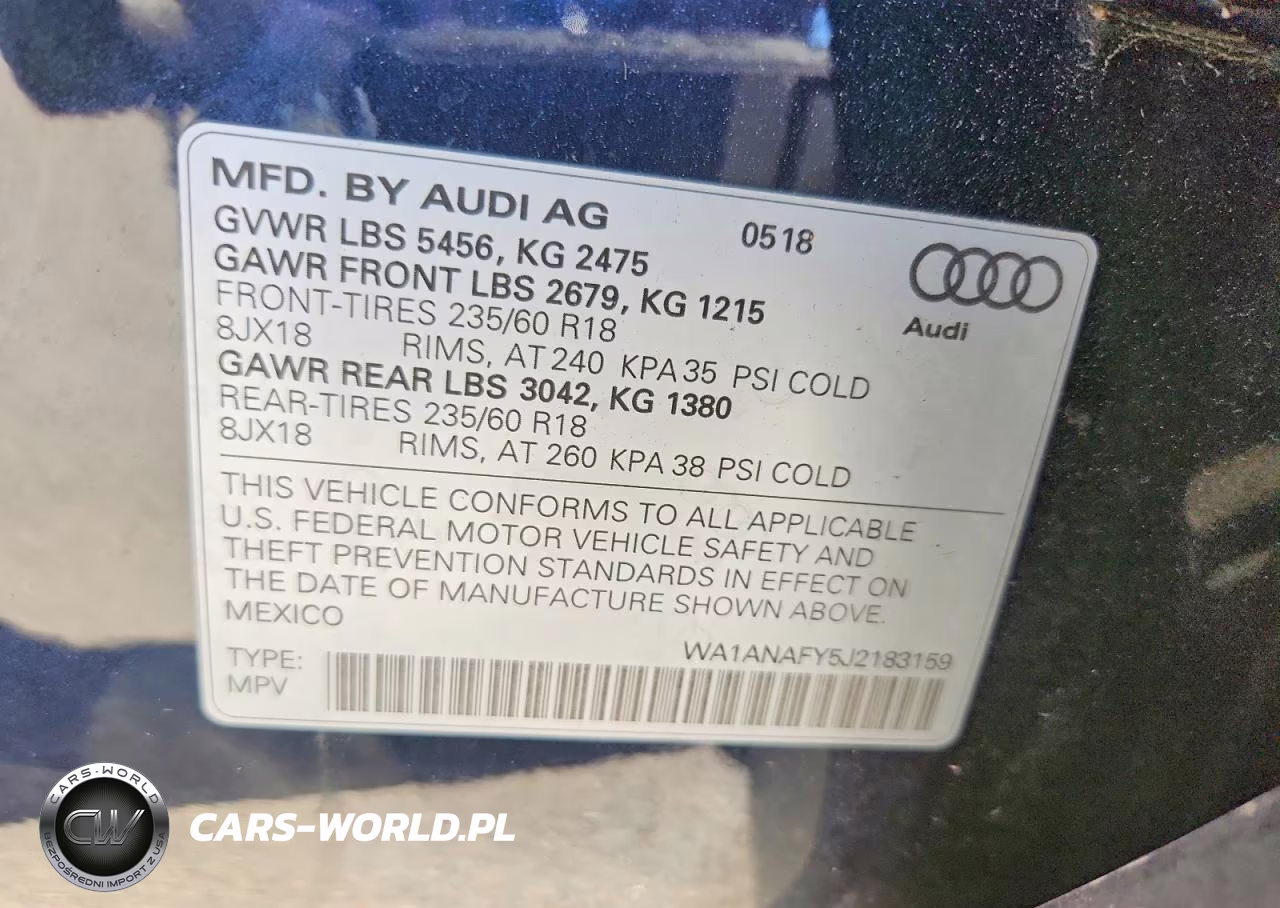 2018 Audi Q5 Premium VIN:WA1ANAFY5J2183159 - 14