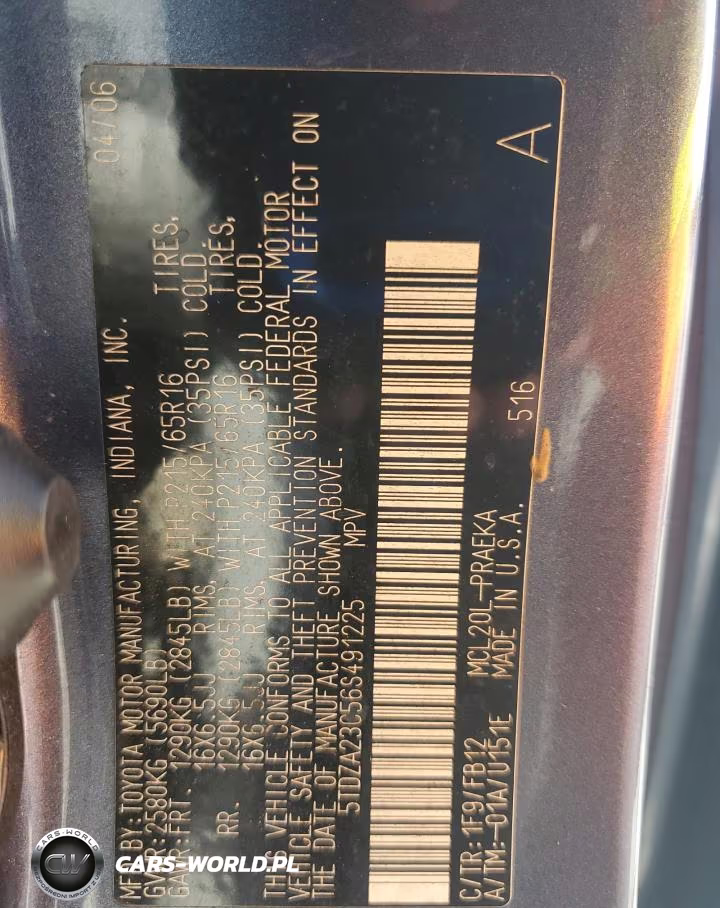2006 Toyota Sienna Ce 8 Passenger VIN:5TDZA23C56S491225 - 13