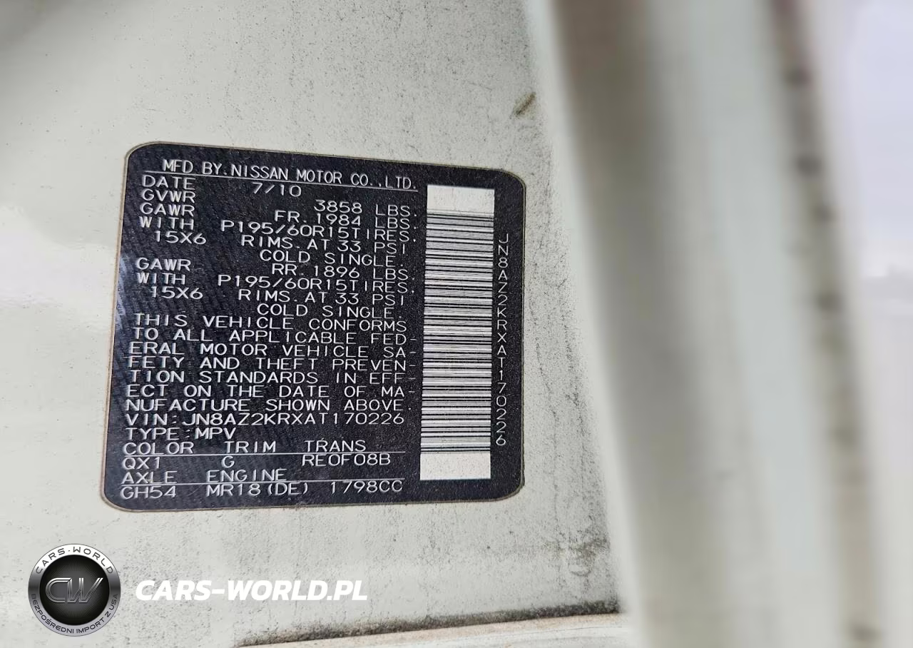 2010 Nissan Cube 1.8 VIN:JN8AZ2KRXAT170226 - 13