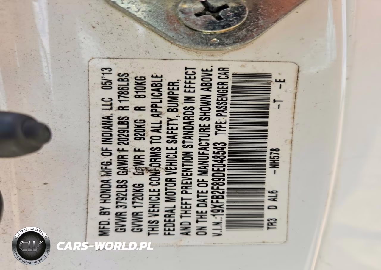 2013 Honda Civic Ex VIN:19XFB2F89DE048543 - 12