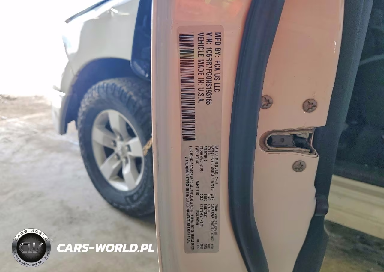 2022 Ram 1500 Classic Tradesman VIN:1C6RR7FG0NS193165 - 12