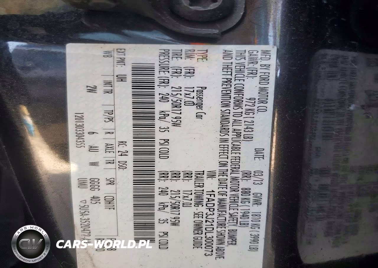 2013 Ford Focus Titanium VIN:1FADP3J21DL300073 - 12