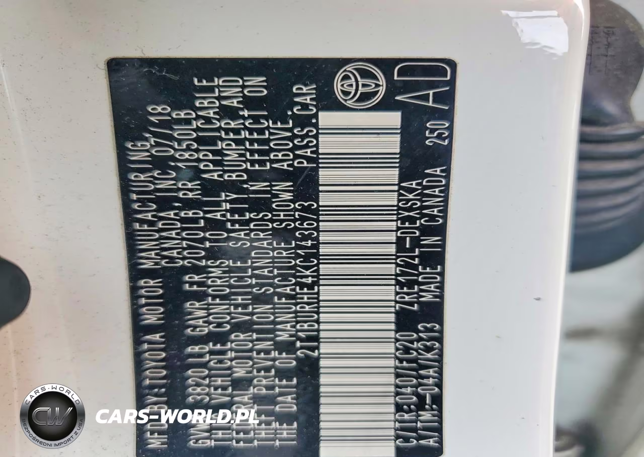 2019 Toyota Corolla Se VIN:2T1BURHE4KC143673 - 12